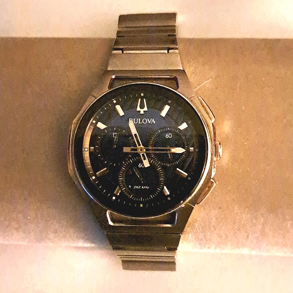 Bulova Curv Blue Men's Watch - 96A205 originally $1150